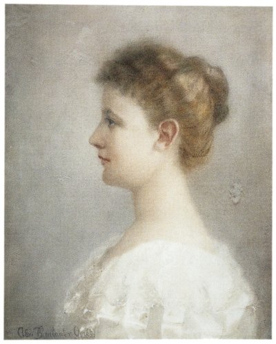 Portret van Wilhelmina van Oranje-Nassau door Adri Bleuland van Oordt